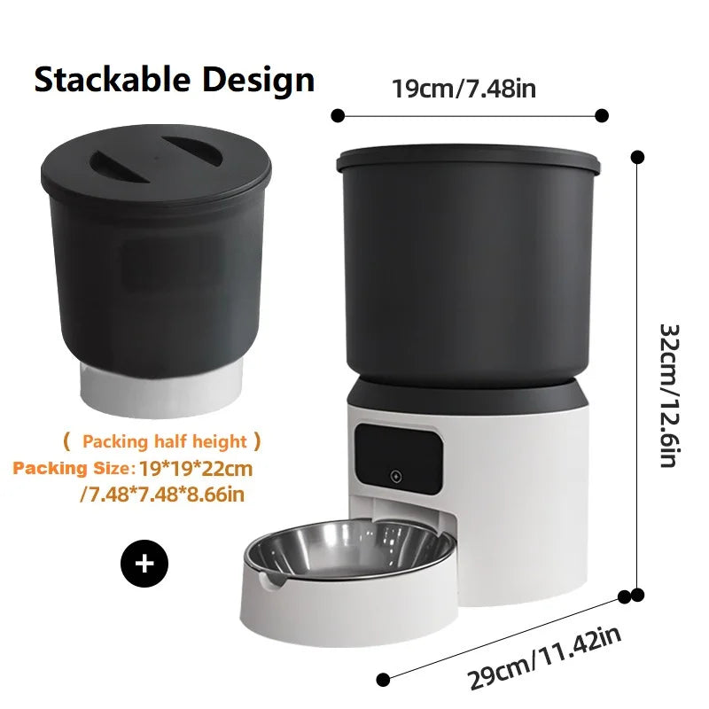 Cuppy Feeder Cam dimensions: about 19 by 29 by 32 cm