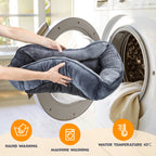 Cuppy Calm Bed going into a washing machine
