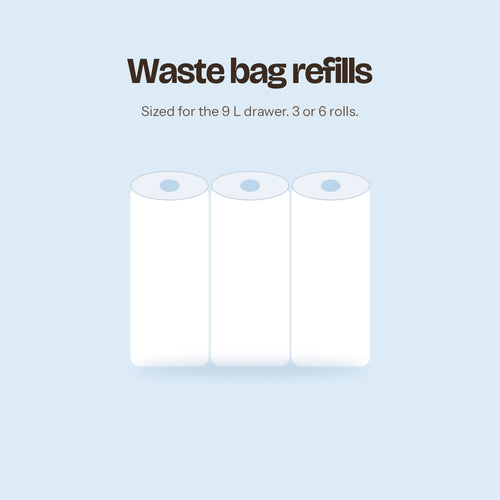 Cuppy waste bag refills for the Orbit 9L drawer