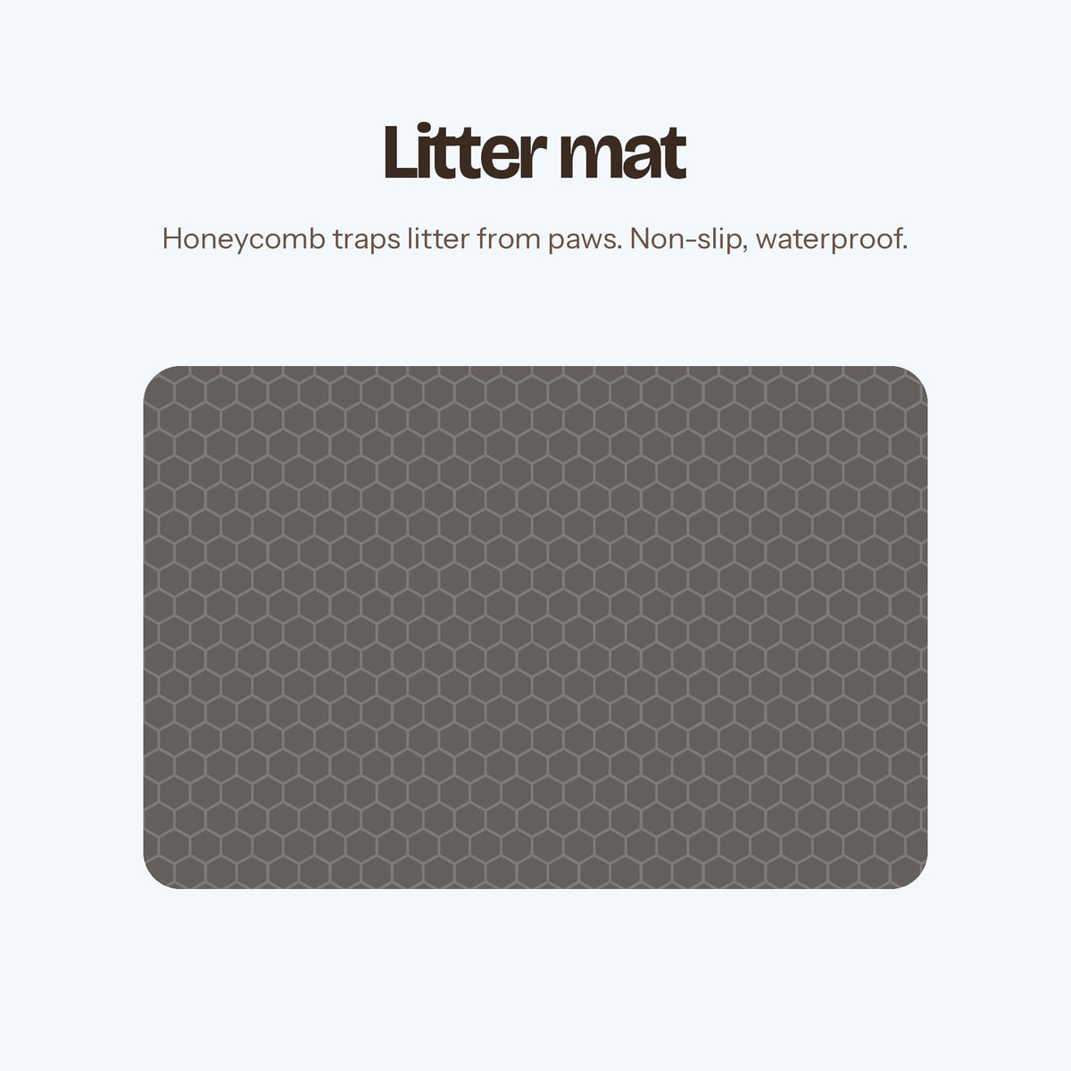 Cuppy non-slip honeycomb litter mat